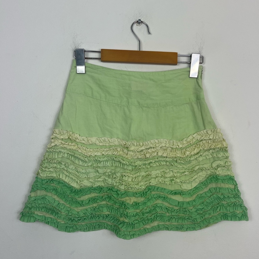 Vintage Ruffled Mini‎ Skirt Sz XS